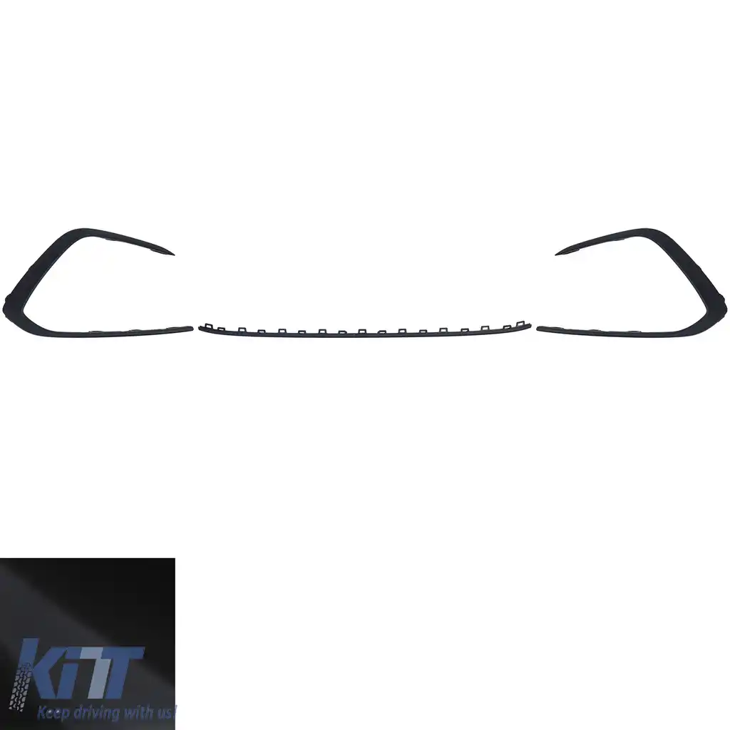 Set de trim pentru bara de protecție 3 piese mat pentru VW Golf 8 GTI GTD R-Line 19-24-image-6193301