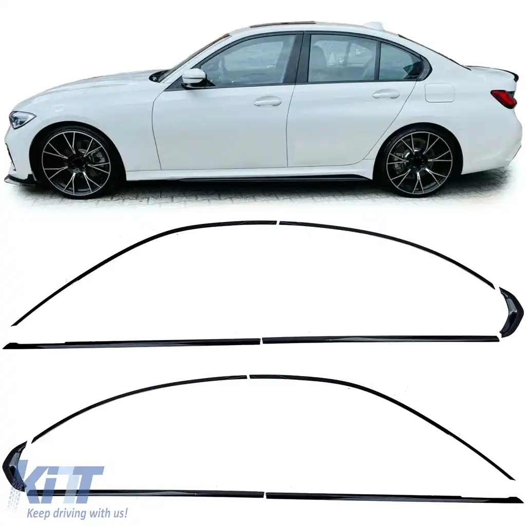 Set de trim Shadow Line negru lucios potrivit pentru BMW Seria 3 G20 din 2019
