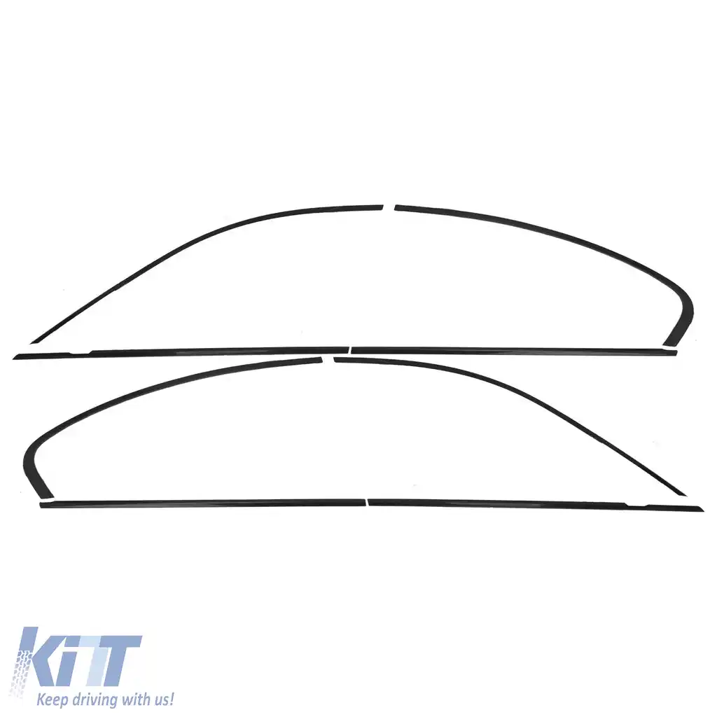 Set de trim Shadow Line negru potrivit pentru BMW Seria 5 G30 Sedan 16-23-image-6210773