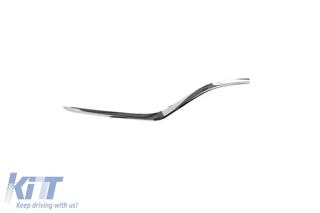 Set de trimuri cromate potrivit pentru bara de protecție frontală A Design pe Mercedes GLE Coupe C292 2015-2019, stânga, centrală și dreapta