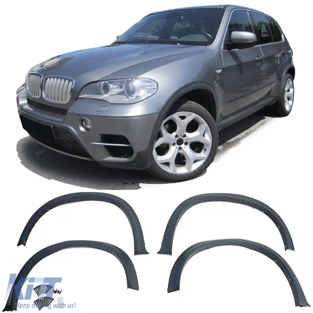 Set de trimuri pentru arcurile roților, 4 piese, potrivit pentru BMW X5 E70 10-13