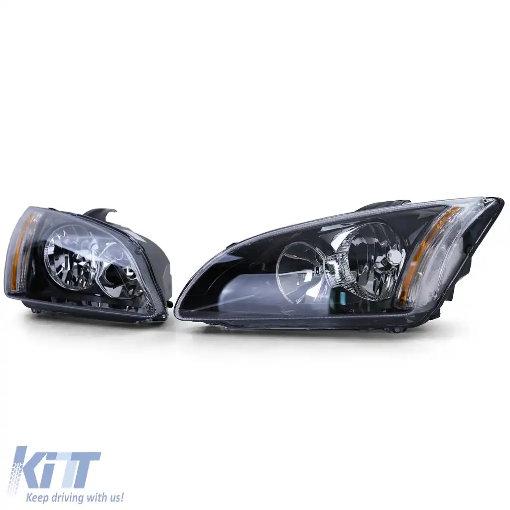 Set faruri cu sticlă clară neagră dreapta stânga, potrivit pentru Ford Focus II 2004-2008-image-6209314