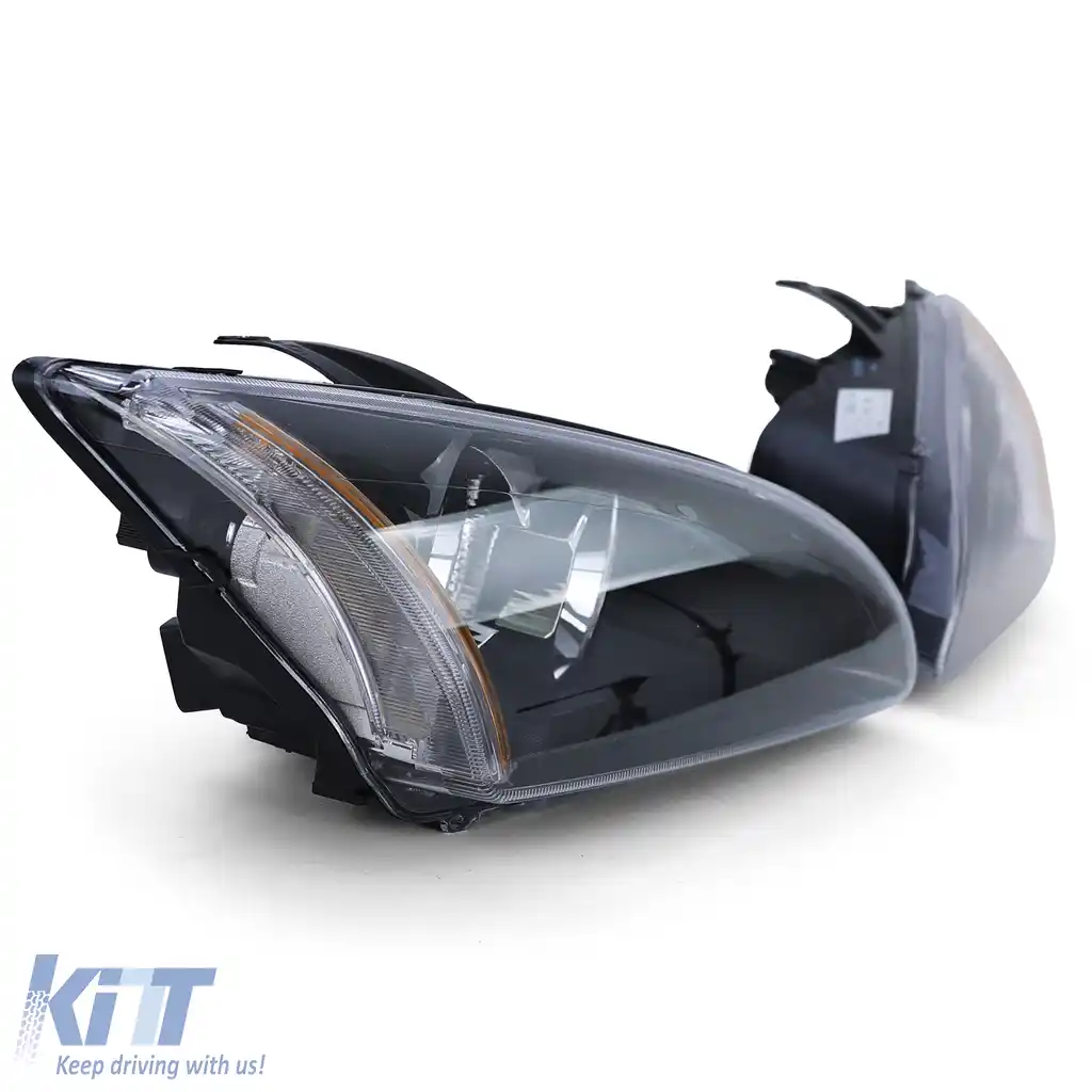 Set faruri cu sticlă clară neagră dreapta stânga, potrivit pentru Ford Focus II 2004-2008-image-6209315