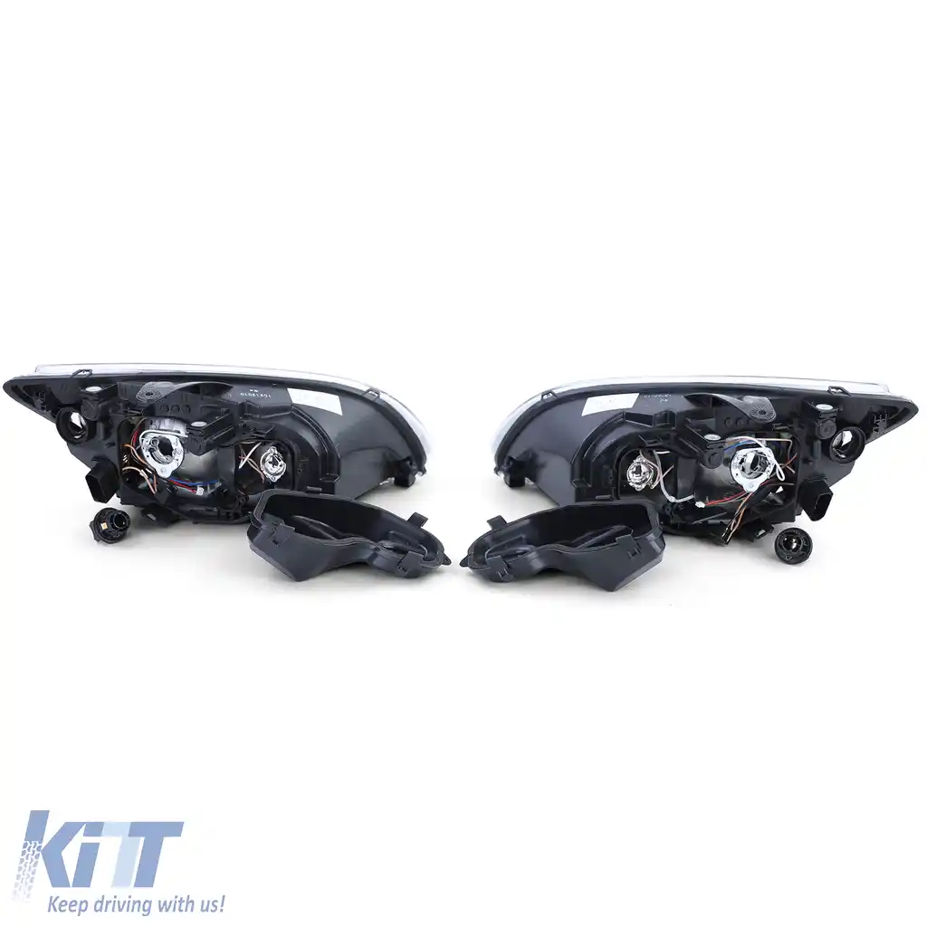 Set faruri cu sticlă clară neagră dreapta stânga, potrivit pentru Ford Focus II 2004-2008-image-6209318