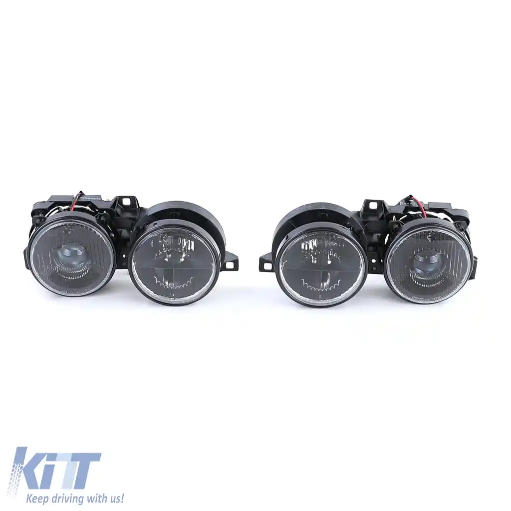 Set faruri fumuriu negru potrivit pentru BMW Seria 3 E30 87-93-image-6195816