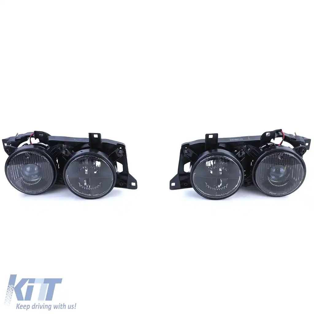 Set faruri fumuriu negru potrivit pentru BMW Seria 5 E34 88-95, Seria 7 E32 88-94-image-6195899