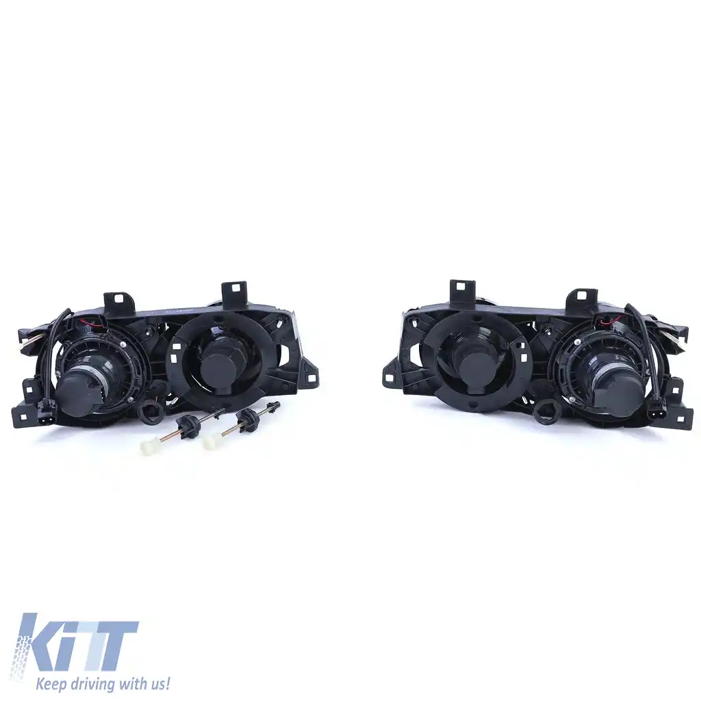 Set faruri fumuriu negru potrivit pentru BMW Seria 5 E34 88-95, Seria 7 E32 88-94-image-6195900