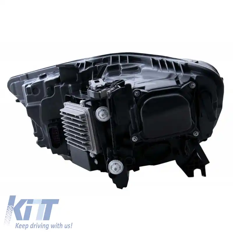 Set Faruri Potrivit pentru Audi A6 4G C7 11-18 DRL Design Matrix Complet Led & Semnal Dinamic Negru Cu Motor Carrier-image-6290719