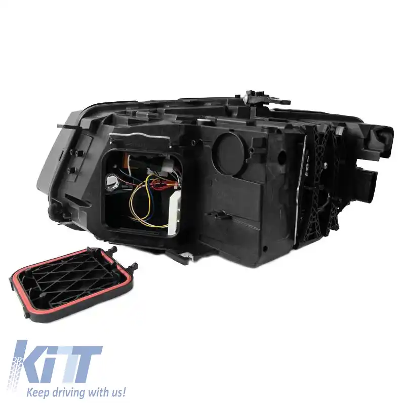 Set Faruri Potrivit pentru Audi Q5 8R 08-12 TRU DRL Negru H7 Cu Motor Depo-image-6290082