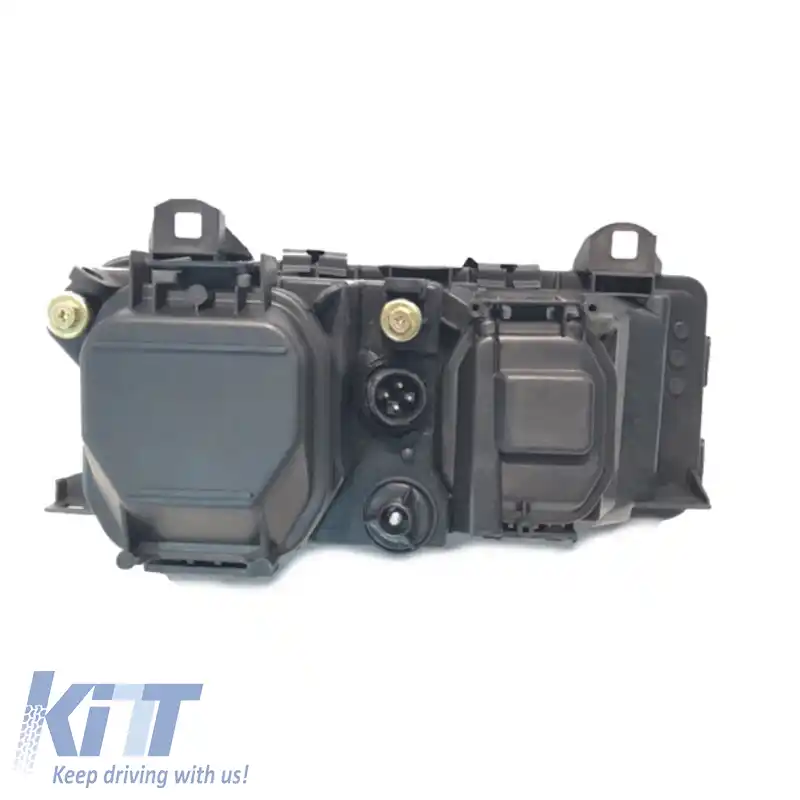 Set Faruri Potrivit pentru BMW 3 E36 Coupe / Sedan / Compact / Touring 90-99 Angel Eyes Negru H7/H7 Carner-image-6290663