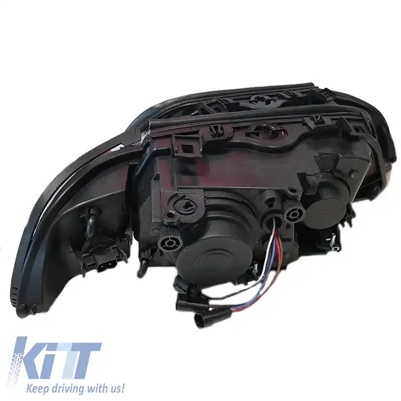 Set Faruri Potrivit pentru BMW 5 E39 95-03 Angel Eyes Facelift LCI Look Negru H7/H7 Manual Carner-image-6290654