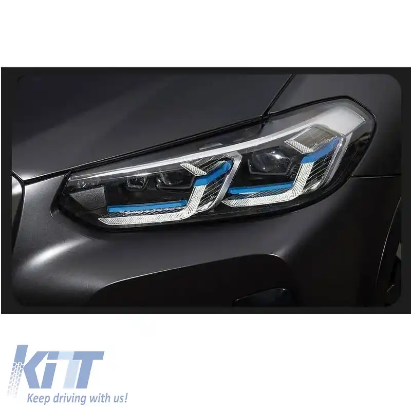 Set Faruri Potrivit pentru BMW X3 G01 / G08 18-22 Stil Laser LED Negru Carner-image-6313665