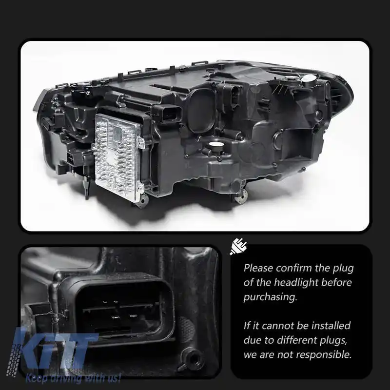 Set Faruri Potrivit pentru BMW X3 G01 / G08 18-22 Stil Laser LED Negru Carner-image-6314674