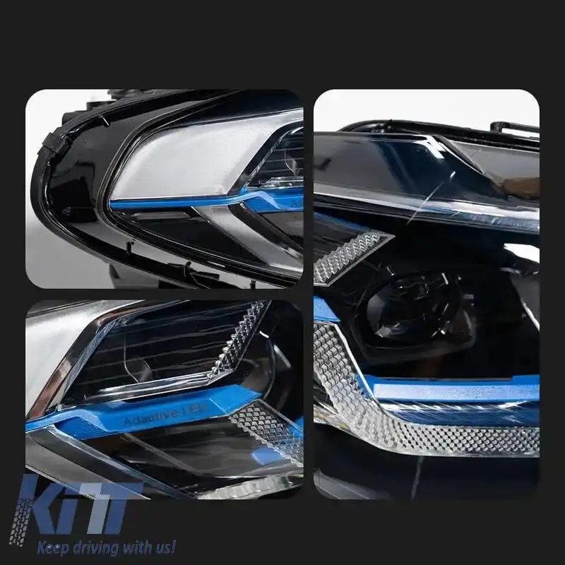 Set Faruri Potrivit pentru BMW X3 G01 / G08 18-22 Stil Laser LED Negru Carner-image-6314675