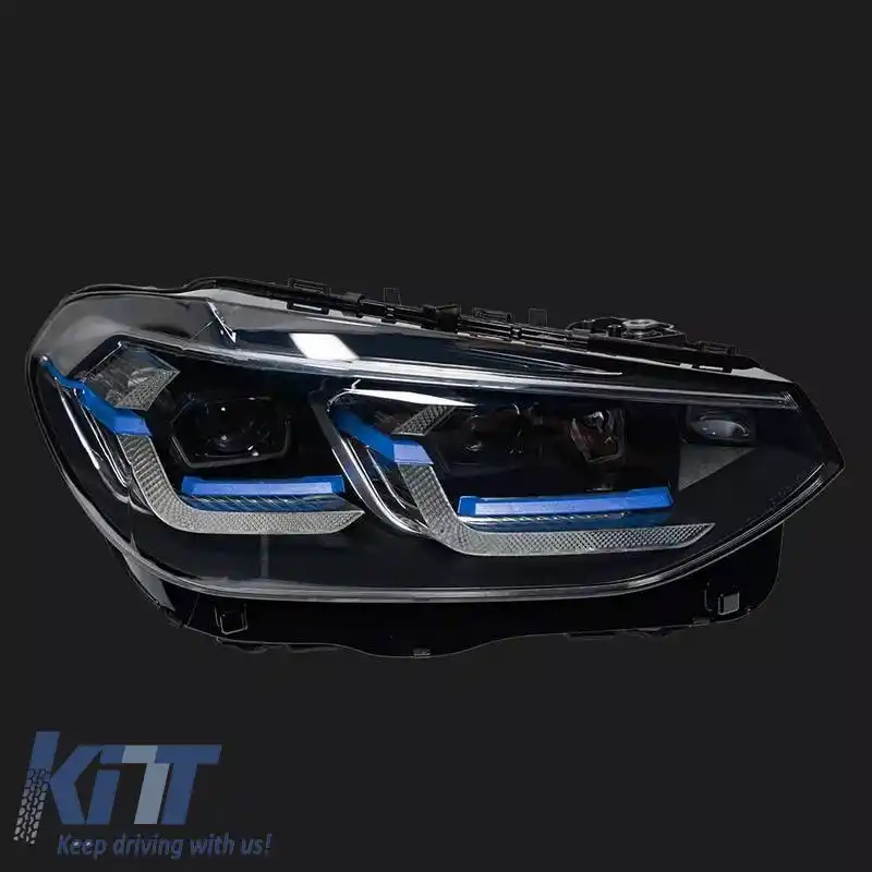 Set Faruri Potrivit pentru BMW X3 G01 / G08 18-22 Stil Laser LED Negru Carner-image-6314676