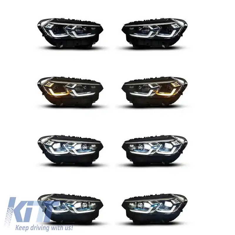 Set Faruri Potrivit pentru BMW X3 G01 / G08 18-22 Stil Laser LED Negru Carner-image-6314680