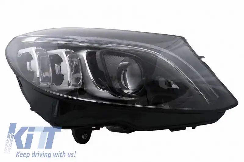 Set Faruri Potrivit pentru Mercedes-Benz C-Class W205 14-18 Upgrade LED la Multibeam Full LED DRL Negru cu Motor Carrier-image-6314713