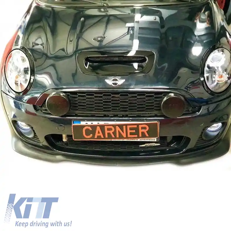 Set Faruri Potrivit pentru Mini Cooper (R55/56/57/58/59) 06-13 Ochi de Înger Negru H9 cu Motor JunYan-image-6290527