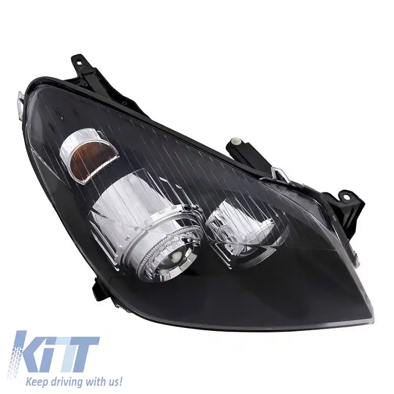 Set Faruri Potrivit pentru Opel Astra H 04-09 Angel Eyes Negru H7/H7 Cu Motor Depo-image-6290533