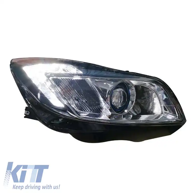 Set Faruri Potrivit pentru Opel Insignia 08-12 TRU DRL Negru H7 Carner-image-6295426