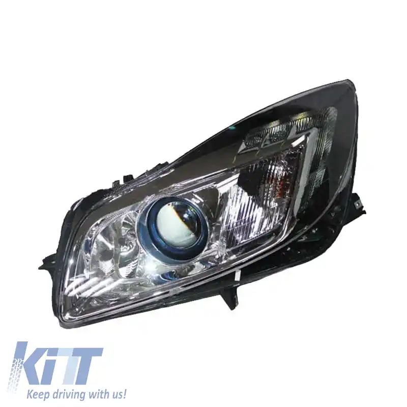 Set Faruri Potrivit pentru Opel Insignia 08-12 TRU DRL Negru H7 Carner-image-6295430
