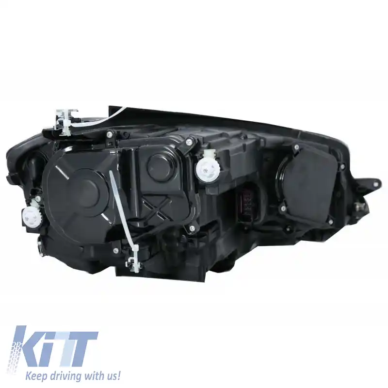 Set Faruri Potrivit pentru VW Golf 7.5 17-19 Facelift DRL & Semnal Dinamic Linie Neagră/Roșie Aspect GTI H7 Cu Transportor de Motor-image-6290674
