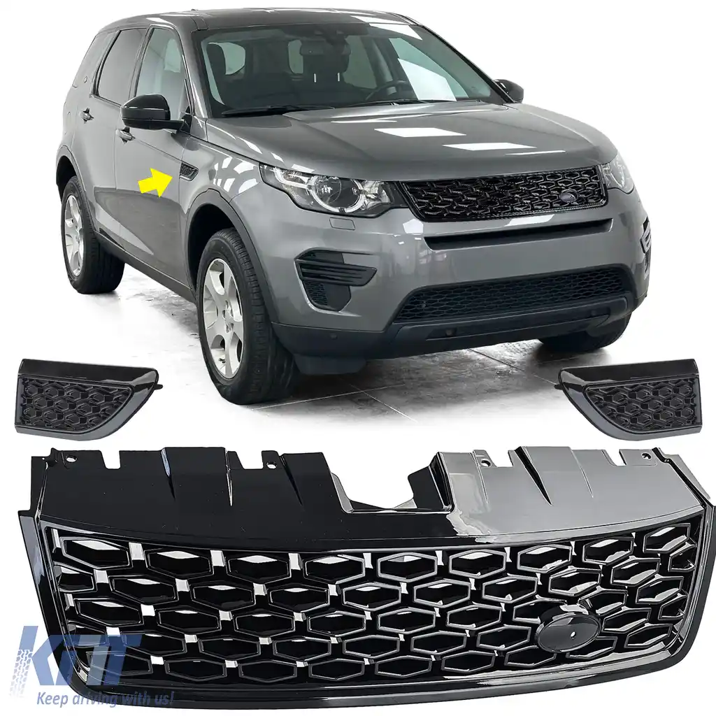 Set grilă + garnitură aripă potrivit pentru Land Rover Discovery Sport L550 15-19