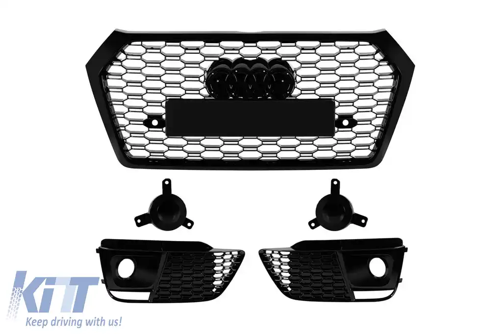 Set grilă RS potrivit pentru bara frontală Audi Q5 2018–2020 versiunea ACC