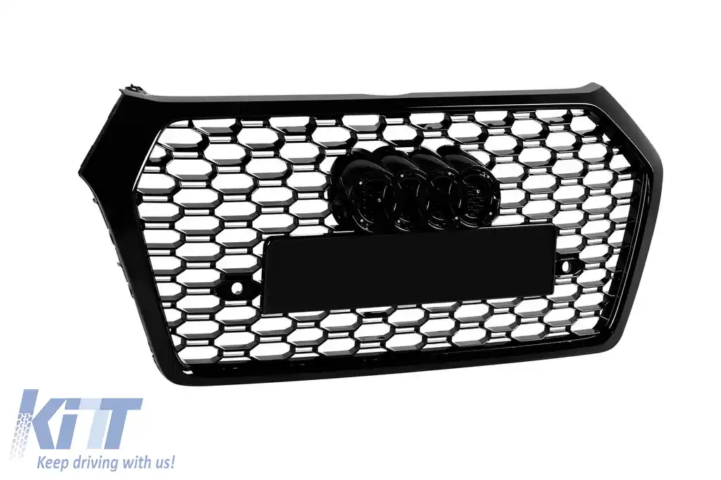 Set grilă RS potrivit pentru bara frontală Audi Q5 2018–2020 versiunea ACC-image-6139251