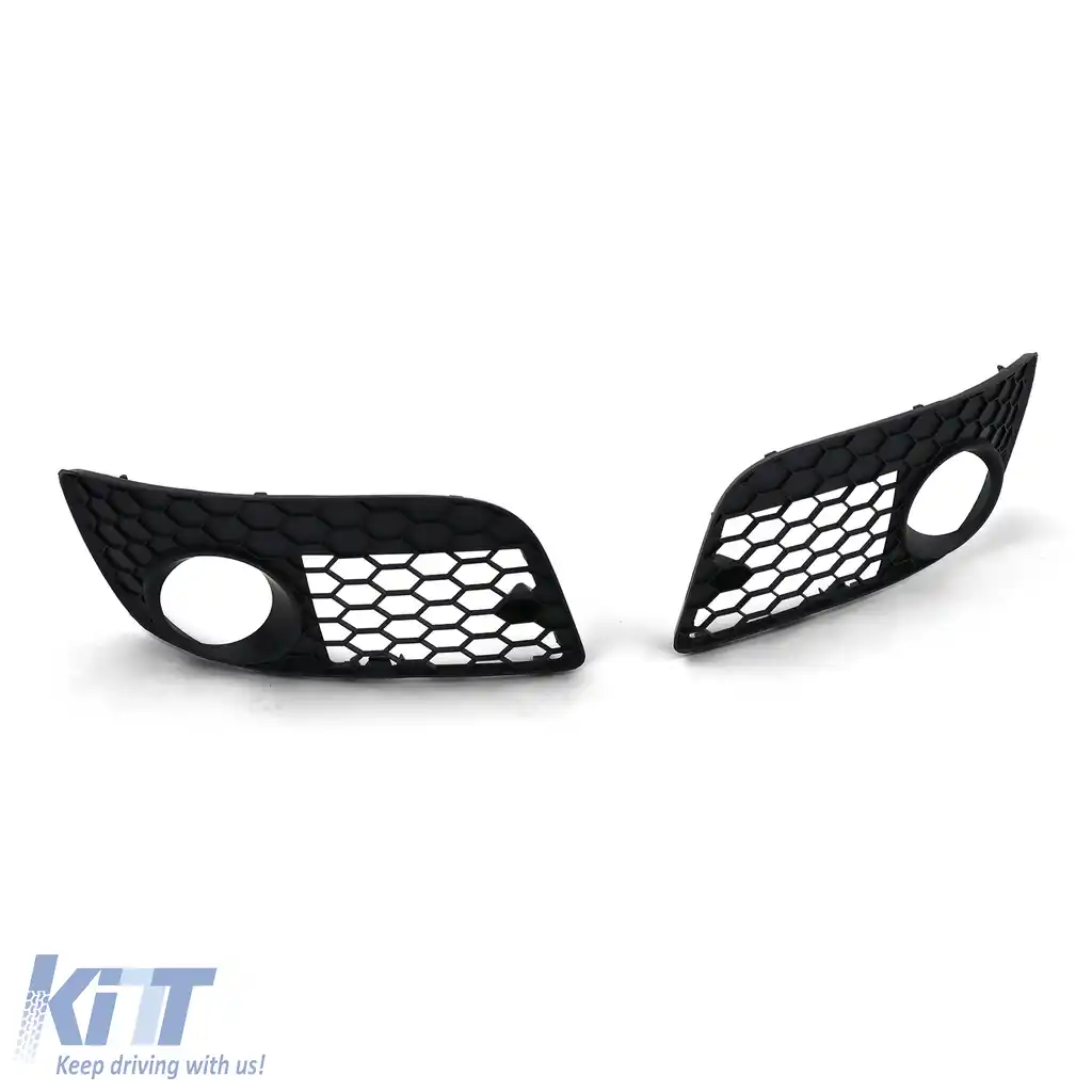 Set grilaj cu plasă tip fagure pentru bara de protecție VW Golf 5 GTI 04-09-image-6257633