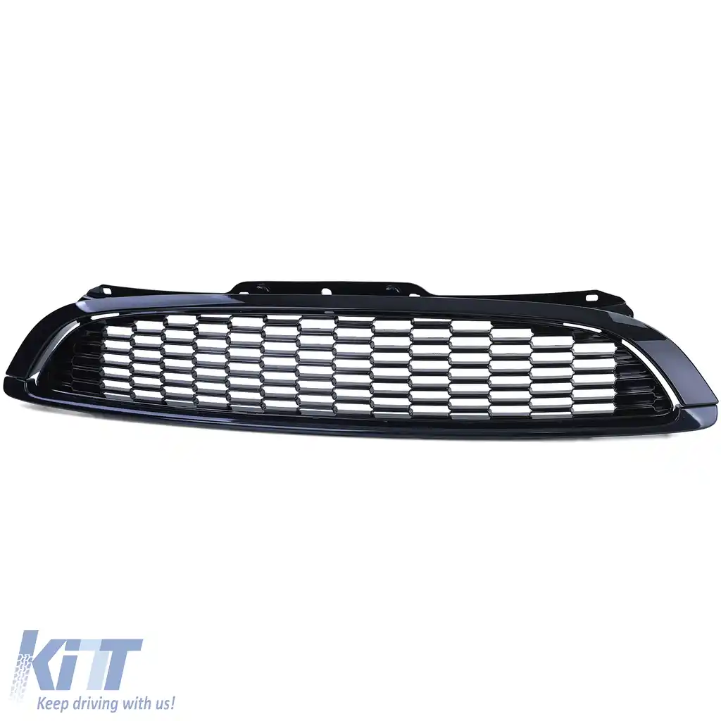 Set grilaj radiator 3 piese negru lucios, potrivit pentru Mini One Cooper JCW R56 R57 R58 R59-image-6197275