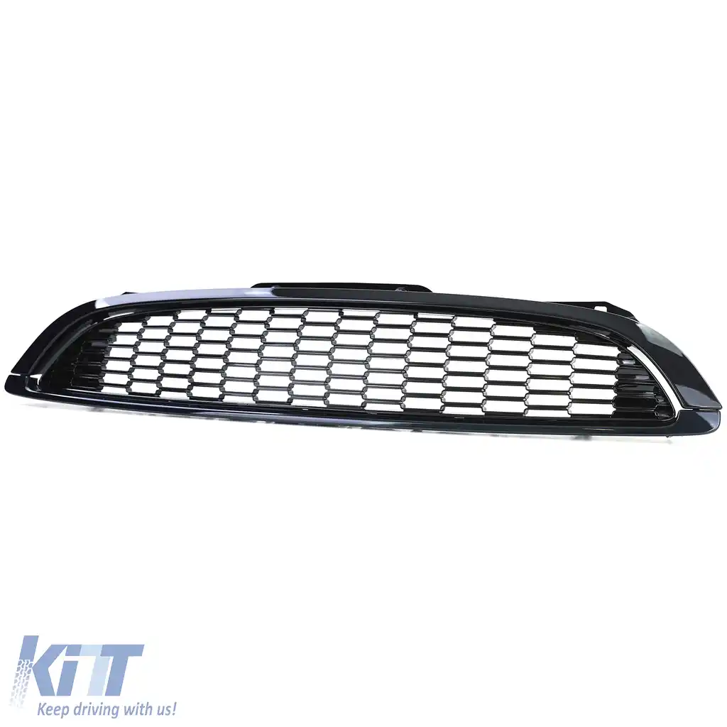 Set grilaj radiator 3 piese negru lucios, potrivit pentru Mini One Cooper JCW R56 R57 R58 R59-image-6197277