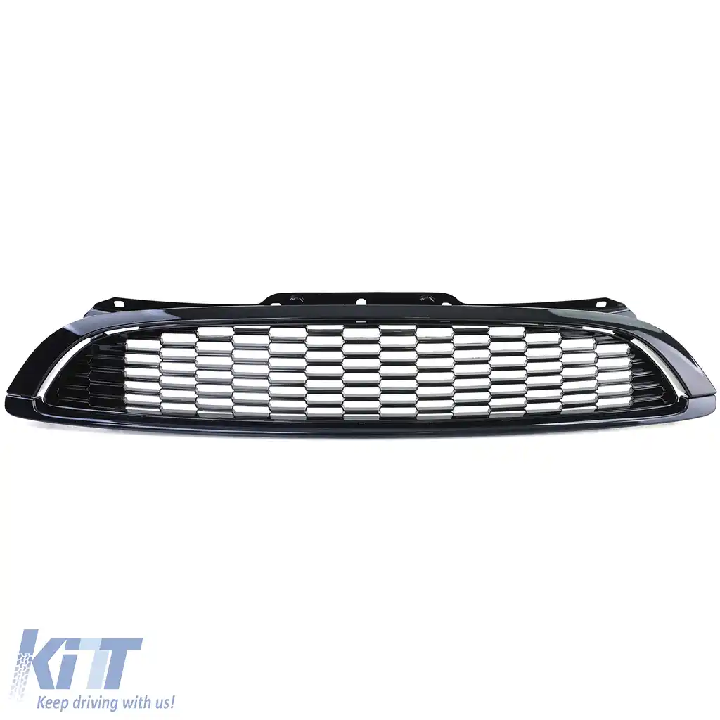 Set grilaj radiator 3 piese negru lucios, potrivit pentru Mini One Cooper JCW R56 R57 R58 R59-image-6197278