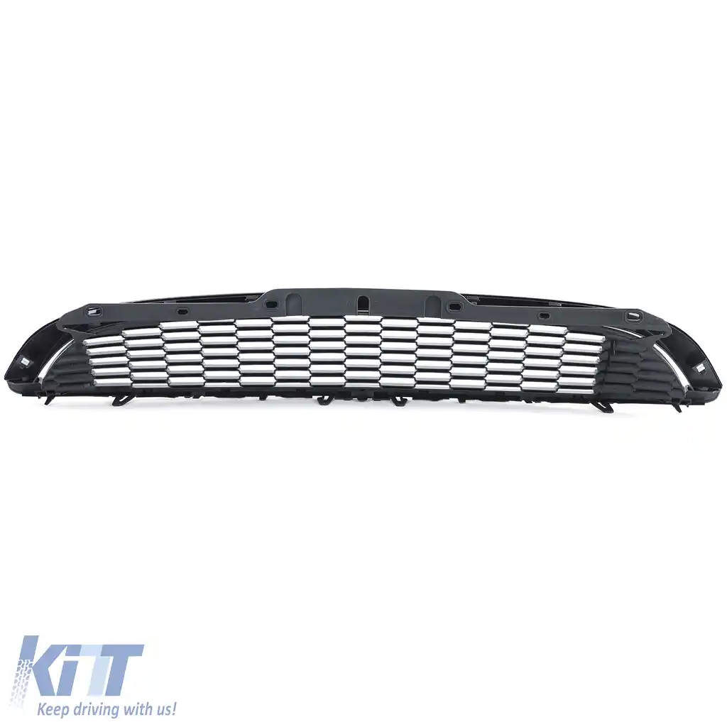 Set grilaj radiator 3 piese negru lucios, potrivit pentru Mini One Cooper JCW R56 R57 R58 R59-image-6197279