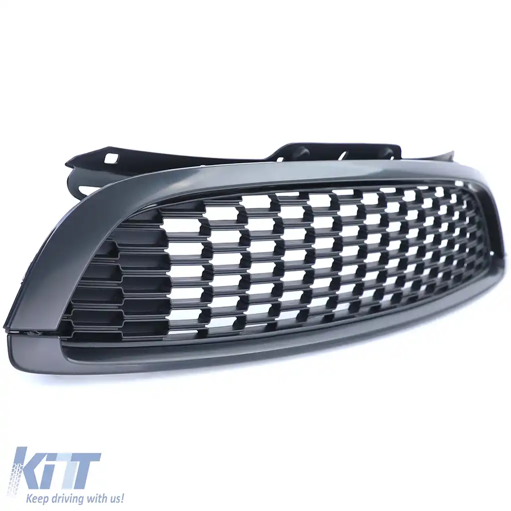 Set grilaj radiator 3 piese negru mat, potrivit pentru Mini One Cooper JCW R56 R57 R58 R59-image-6209621