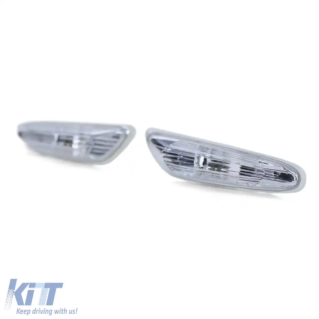 Set indicator lateral alb potrivit pentru BMW Seria 3 E90 E91 05-11 E92 E93 din 06 Seria 1 E82 E88-image-6264245