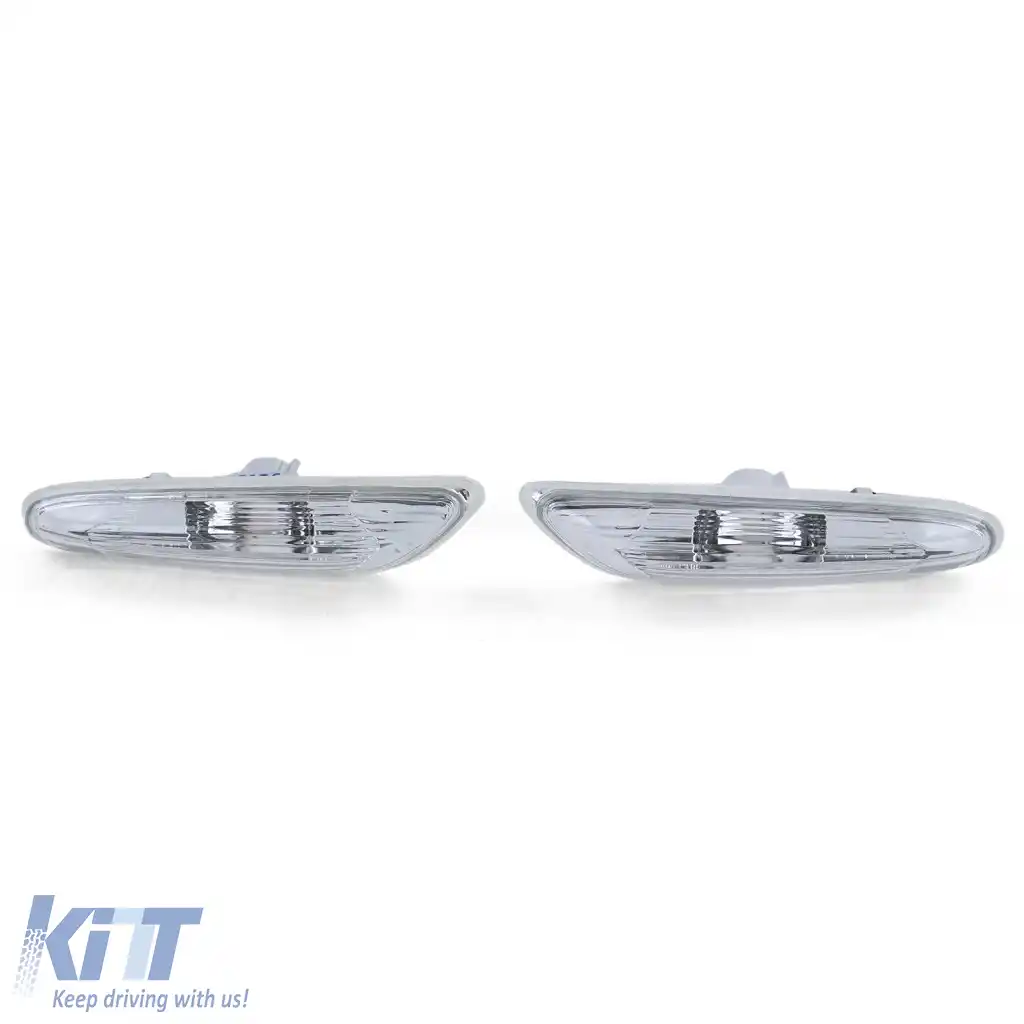Set indicator lateral alb potrivit pentru BMW Seria 3 E90 E91 05-11 E92 E93 din 06 Seria 1 E82 E88-image-6264247