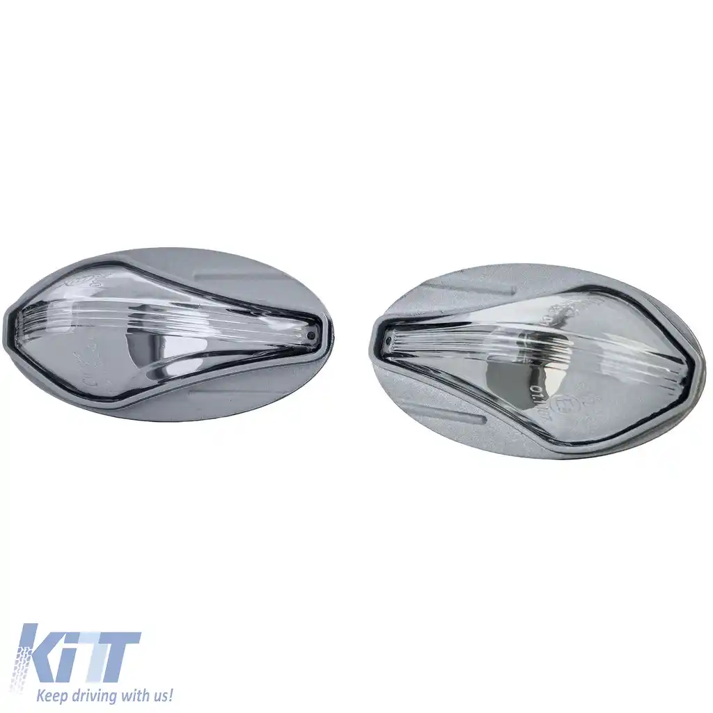 Set indicator lateral din sticlă clară cu crom, potrivit pentru Peugeot 107 206 307 407 607 Partner Expert-image-6209557