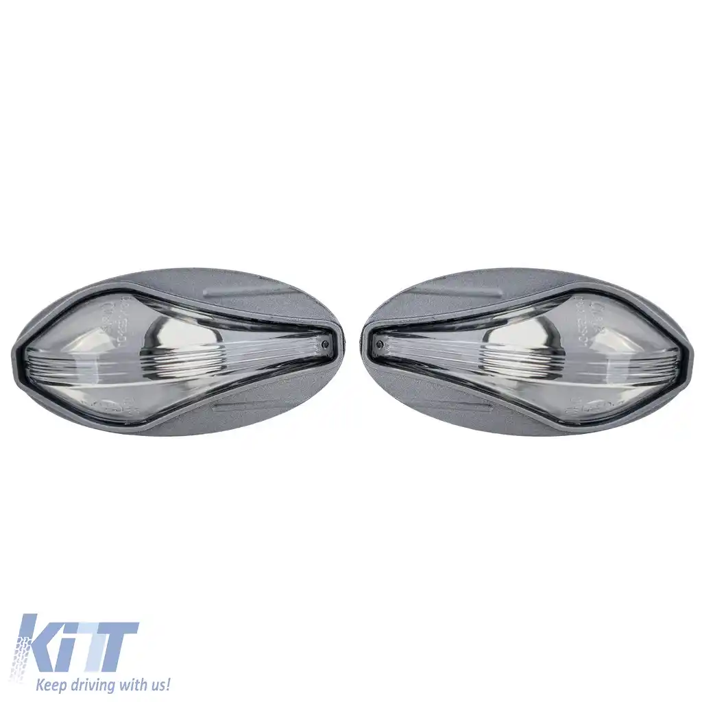 Set indicator lateral din sticlă clară cu crom, potrivit pentru Peugeot 107 206 307 407 607 Partner Expert-image-6209558