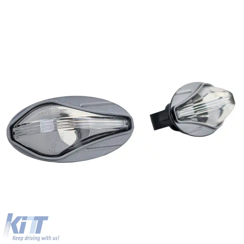 Set indicator lateral din sticlă clară cu crom, potrivit pentru Peugeot 107 206 307 407 607 Partner Expert-image-6209559
