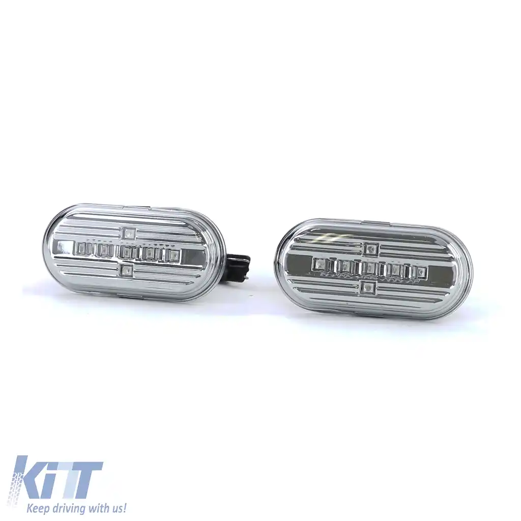 Set indicator lateral LED sticlă clară crom pentru Smart Fortwo 453 Coupe Cabrio din 2014-image-6191984