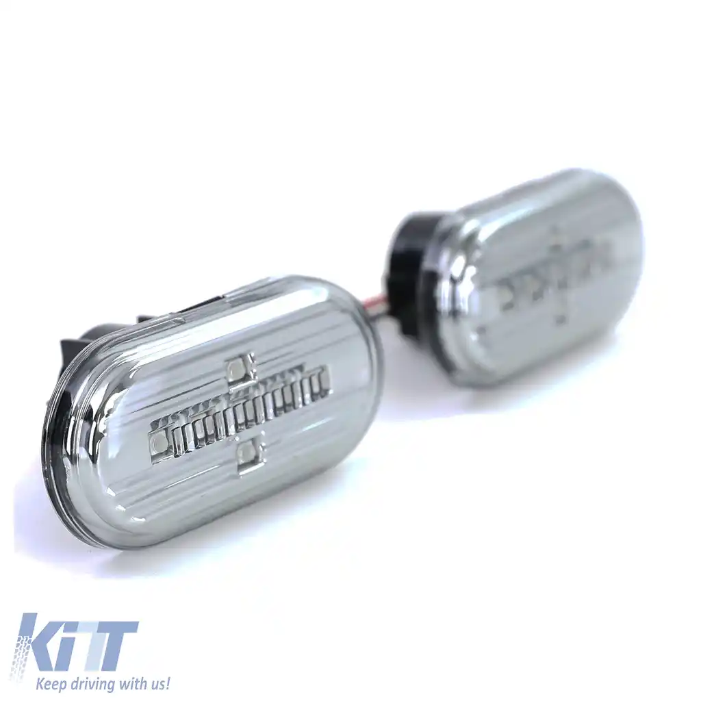 Set indicator lateral LED sticlă clară crom pentru Smart Fortwo 453 Coupe Cabrio din 2014-image-6191985