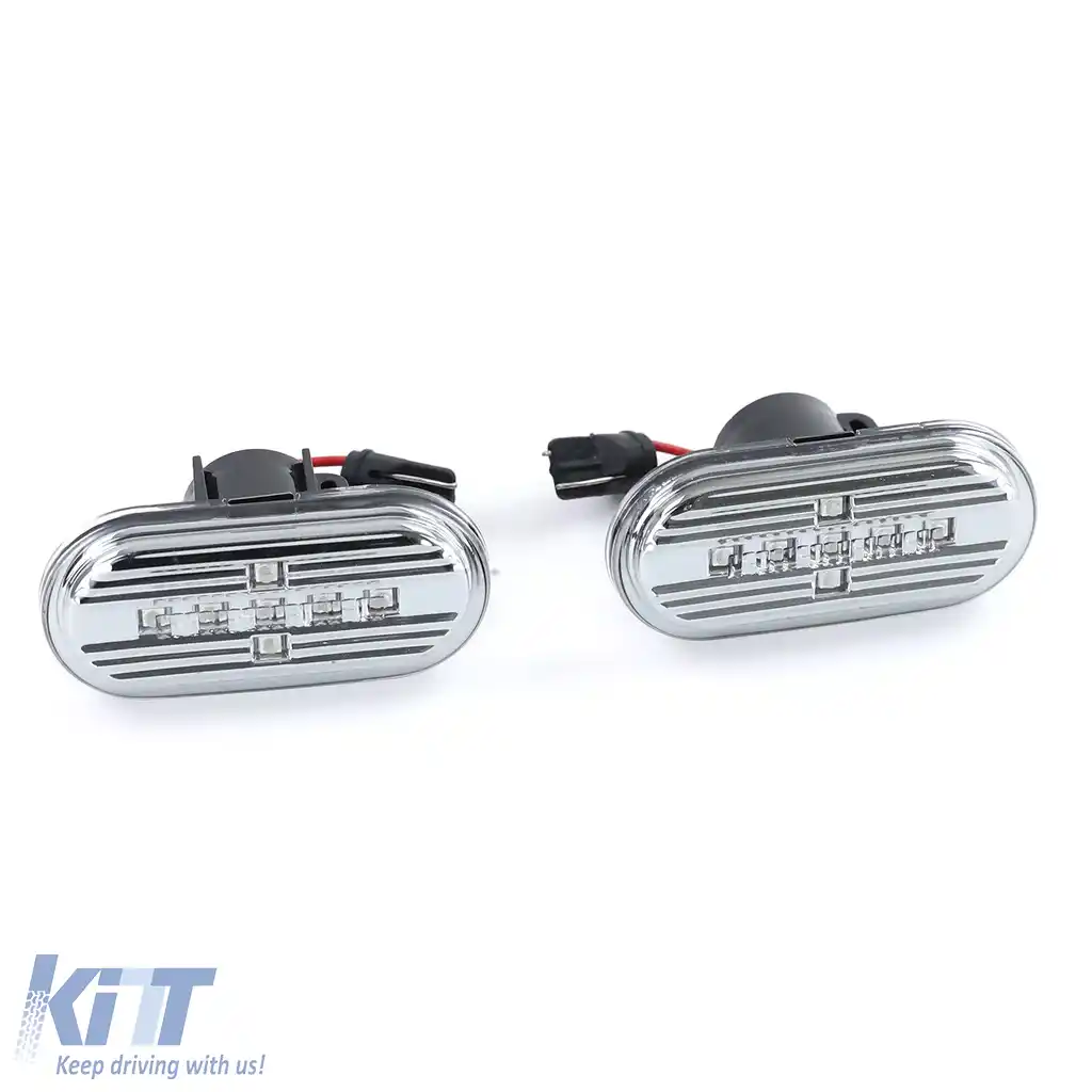 Set indicator lateral LED sticlă clară crom pentru Smart Fortwo 453 Coupe Cabrio din 2014-image-6191986