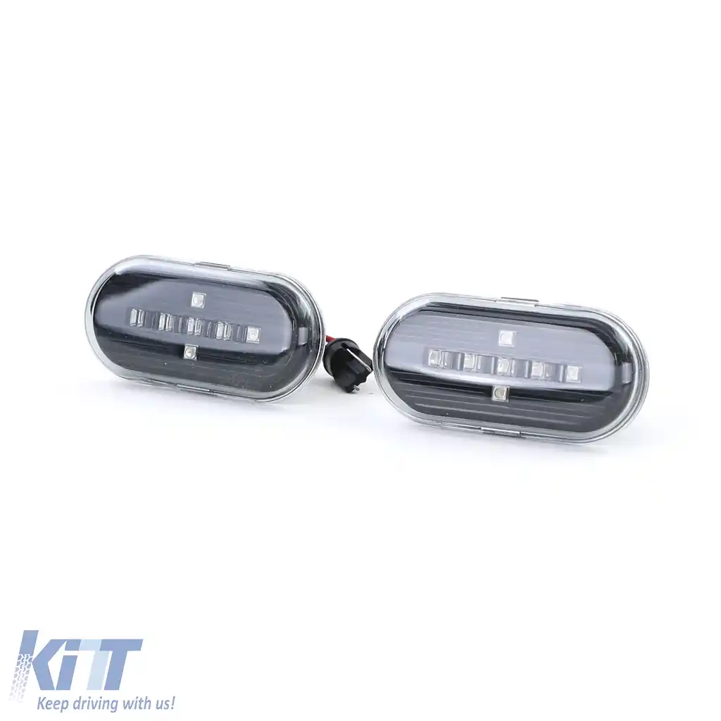 Set indicator lateral LED sticlă clară neagră, potrivit pentru Smart Fortwo 453 Coupe Cabrio din 2014-image-6197866