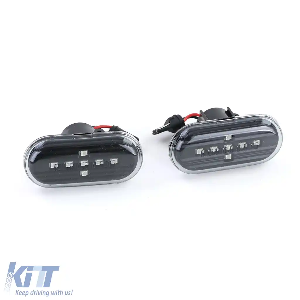 Set indicator lateral LED sticlă clară neagră, potrivit pentru Smart Fortwo 453 Coupe Cabrio din 2014-image-6197868