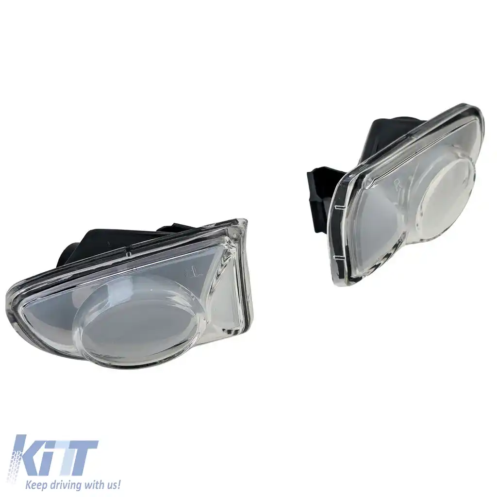 Set indicator lateral sticlă clară albă potrivit pentru Smart ForTwo Cabrio Coupe 451 2007-2015-image-6210442