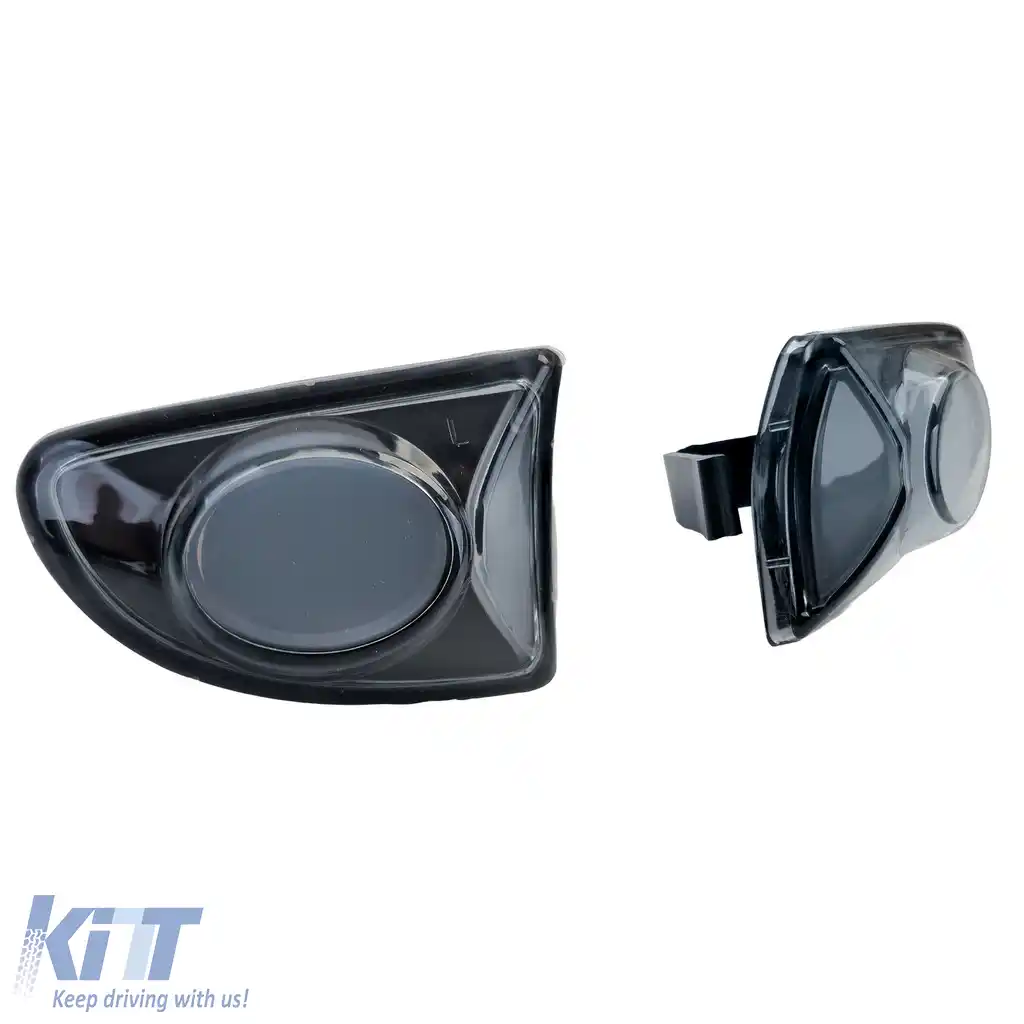 Set indicator lateral sticlă clară neagră, potrivit pentru Smart ForTwo Cabrio Coupe 451 2007-2015-image-6208166
