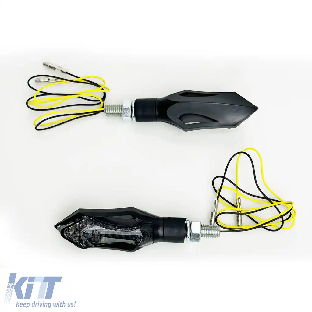 Set indicator LED universal pentru motocicletă HATCH SMOKE cu marcaj E