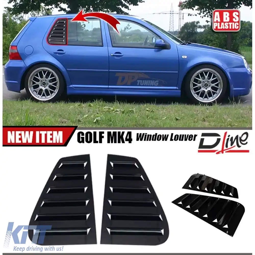image-64-Set jaluzele pentru fereastra laterală Golf 4 Negru Pian ABS / 1997 - 2003