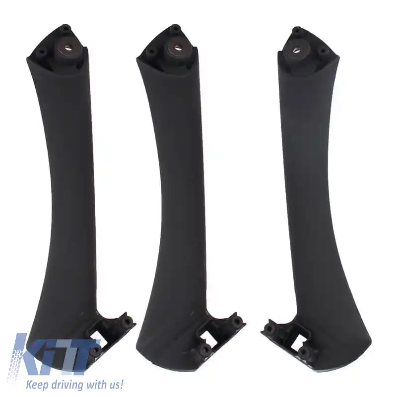 Set mânere uși (în interiorul mașinii) potrivit pentru Bmw 3 E90 05-11 Dreapta & Stânga Față & Spate 6 Pcs Negru-image-6307081